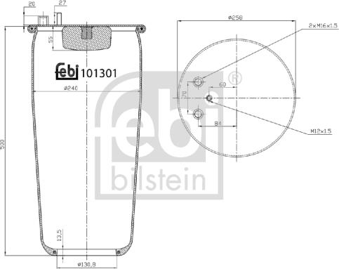 Febi Bilstein 101301 - Pneimoatsperes spilvens, Pneimopiekare ps1.lv