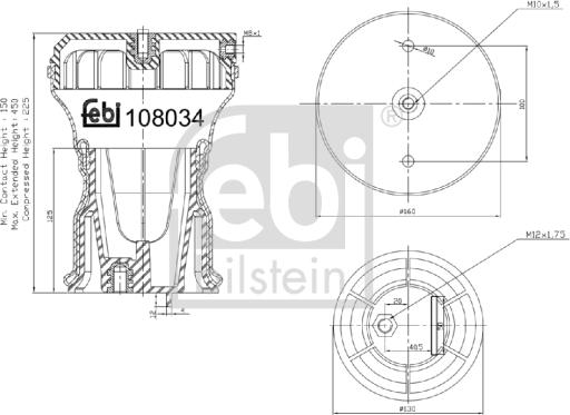 Febi Bilstein 108034 - Pneimoatsperes spilvens, Pneimopiekare ps1.lv