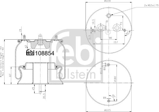 Febi Bilstein 108854 - Pneimoatsperes spilvens, Pneimopiekare ps1.lv