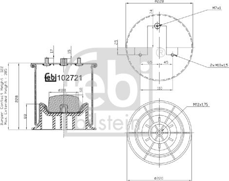 Febi Bilstein 102721 - Pneimoatsperes spilvens, Pneimopiekare ps1.lv