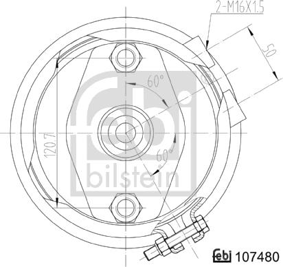 Febi Bilstein 107480 - Bremžu pneimokamera ps1.lv