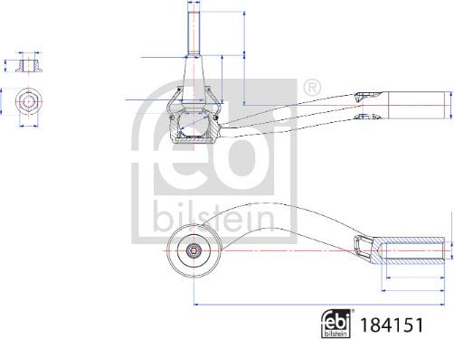 Febi Bilstein 184151 - Stūres šķērsstiepņa uzgalis ps1.lv