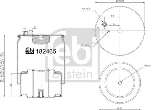 Febi Bilstein 184254 - Pneimoatsperes spilvens, Pneimopiekare ps1.lv