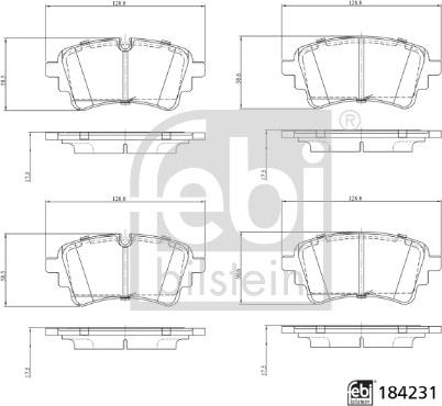 Febi Bilstein 184231 - Bremžu uzliku kompl., Disku bremzes ps1.lv