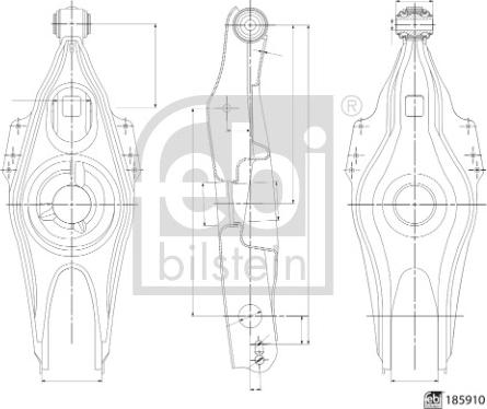 Febi Bilstein 185910 - Neatkarīgās balstiekārtas svira, Riteņa piekare ps1.lv