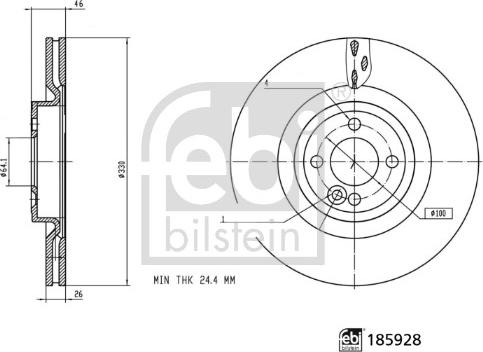 Febi Bilstein 185928 - Bremžu diski ps1.lv