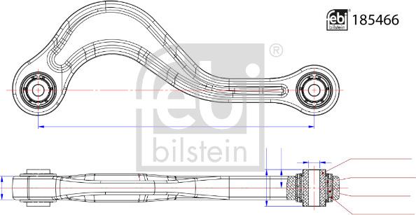 Febi Bilstein 185466 - Neatkarīgās balstiekārtas svira, Riteņa piekare ps1.lv