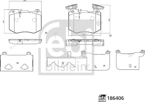 Febi Bilstein 186406 - Bremžu uzliku kompl., Disku bremzes ps1.lv