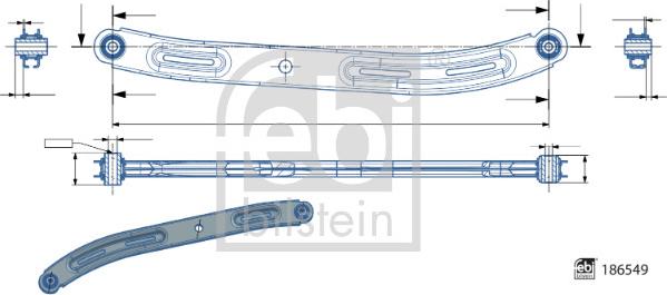 Febi Bilstein 186549 - Neatkarīgās balstiekārtas svira, Riteņa piekare ps1.lv