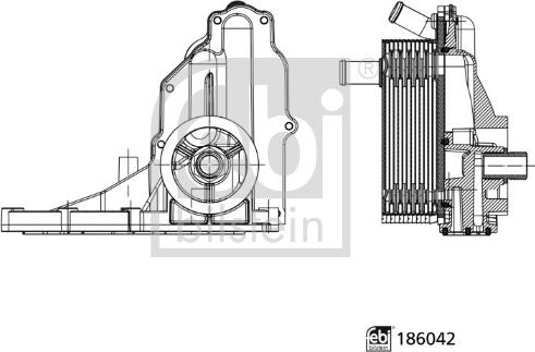 Febi Bilstein 186042 - Korpuss, Eļļas filtrs ps1.lv