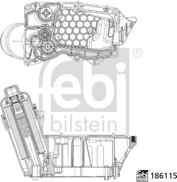 Febi Bilstein 186115 - Korpuss, Eļļas filtrs ps1.lv