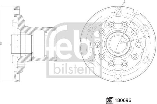 Febi Bilstein 180696 - Riteņa rumba ps1.lv