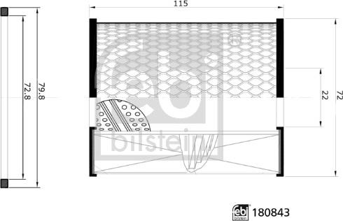 Febi Bilstein 180843 - Eļļas filtrs ps1.lv