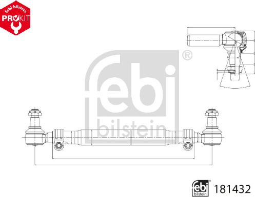 Febi Bilstein 181432 - Stūres šķērsstiepnis ps1.lv