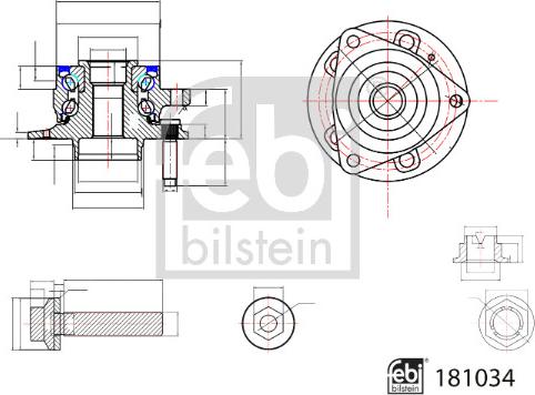 Febi Bilstein 181034 - Riteņa rumbas gultņa komplekts ps1.lv