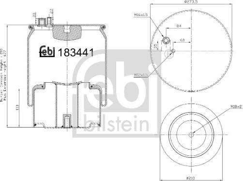 Febi Bilstein 183441 - Pneimoatsperes spilvens, Pneimopiekare ps1.lv