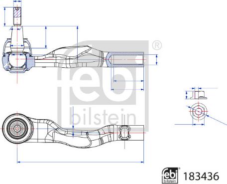 Febi Bilstein 183436 - Stūres šķērsstiepņa uzgalis ps1.lv