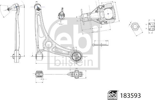 Febi Bilstein 183593 - Neatkarīgās balstiekārtas svira, Riteņa piekare ps1.lv