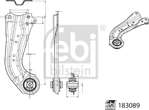 Febi Bilstein 183089 - Neatkarīgās balstiekārtas svira, Riteņa piekare ps1.lv