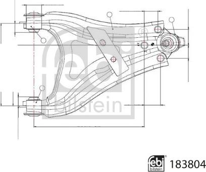 Febi Bilstein 183804 - Neatkarīgās balstiekārtas svira, Riteņa piekare ps1.lv