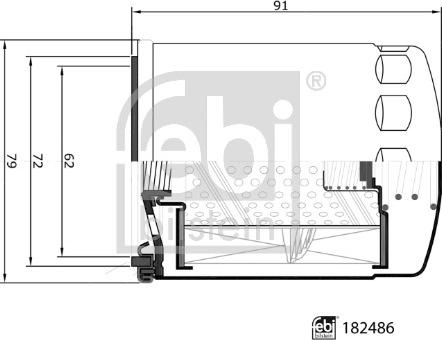 Febi Bilstein 182486 - Eļļas filtrs ps1.lv