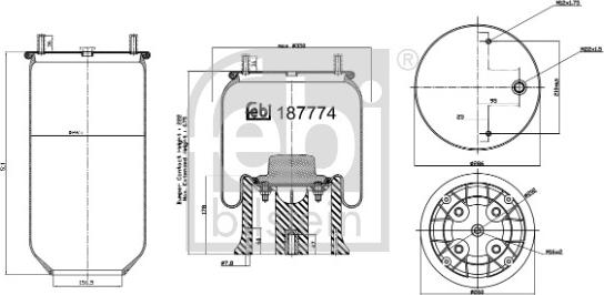 Febi Bilstein 187774 - Pneimoatsperes spilvens, Pneimopiekare ps1.lv