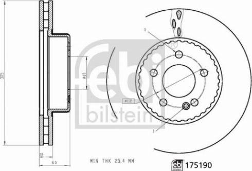 Febi Bilstein 175190 - Bremžu diski ps1.lv