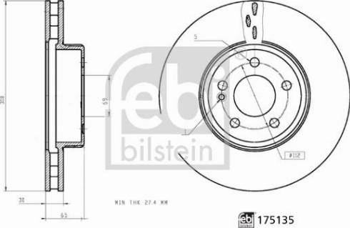 Febi Bilstein 175135 - Bremžu diski ps1.lv