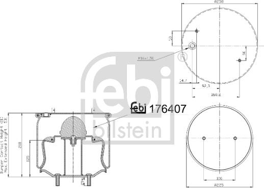 Febi Bilstein 176407 - Pneimoatsperes spilvens, Pneimopiekare ps1.lv