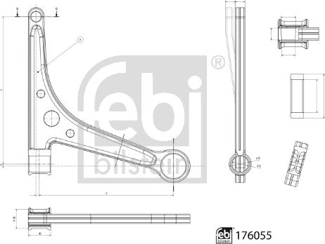 Febi Bilstein 176055 - Neatkarīgās balstiekārtas svira, Riteņa piekare ps1.lv