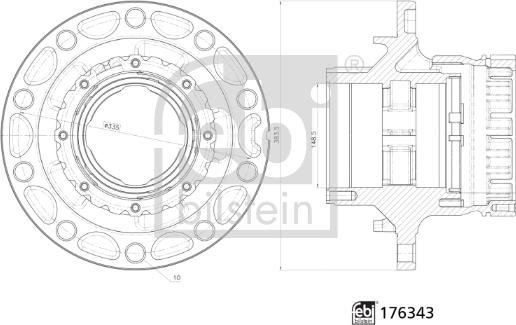 Febi Bilstein 176343 - Riteņa rumba ps1.lv