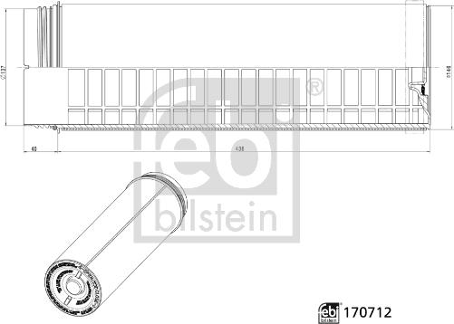 Febi Bilstein 170712 - Gaisa filtrs ps1.lv