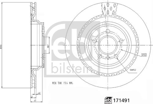 Febi Bilstein 171491 - Bremžu diski ps1.lv