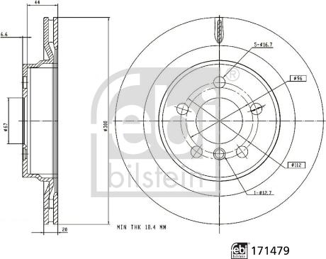 Febi Bilstein 171479 - Bremžu diski ps1.lv