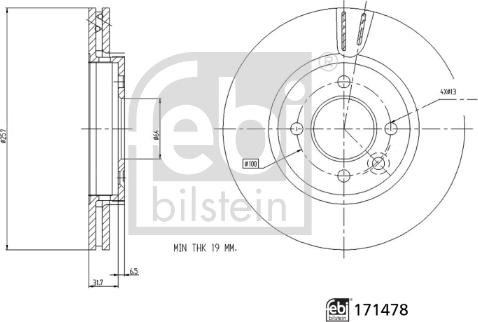 Febi Bilstein 171478 - Bremžu diski ps1.lv