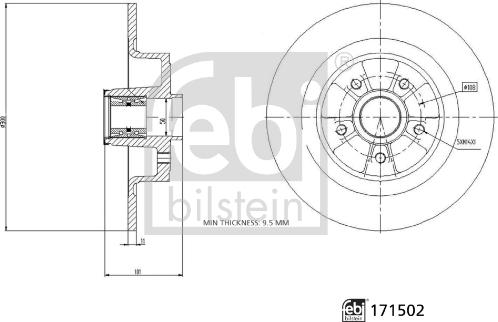 Febi Bilstein 171502 - Bremžu diski ps1.lv