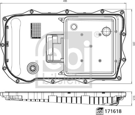 Febi Bilstein 171618 - Hidrofiltrs, Automātiskā pārnesumkārba ps1.lv