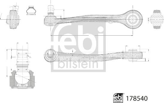 Febi Bilstein 178540 - Neatkarīgās balstiekārtas svira, Riteņa piekare ps1.lv