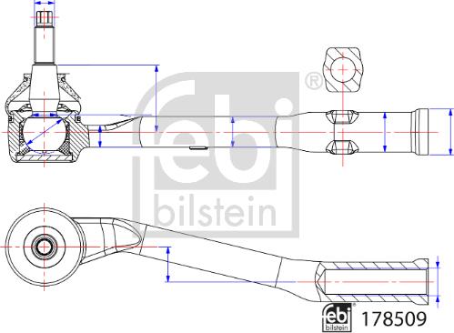 Febi Bilstein 178509 - Stūres šķērsstiepņa uzgalis ps1.lv