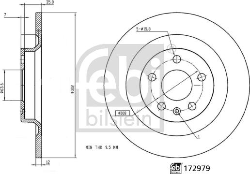 Febi Bilstein 172979 - Bremžu diski ps1.lv