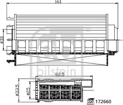 Febi Bilstein 172660 - Degvielas filtra komplekts ps1.lv