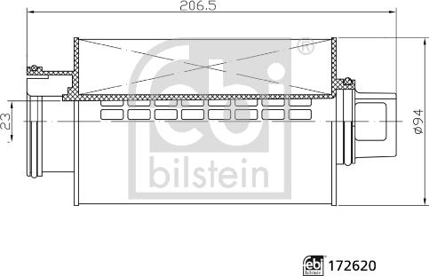 Febi Bilstein 172620 - Filtrs, Kartera ventilācijas sistēma ps1.lv