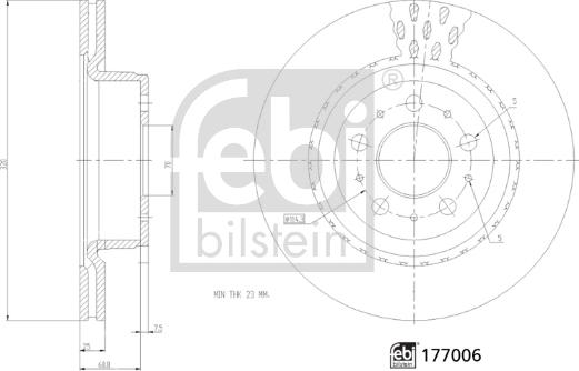 Febi Bilstein 177006 - Bremžu diski ps1.lv