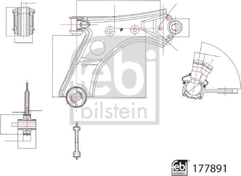 Febi Bilstein 177891 - Neatkarīgās balstiekārtas svira, Riteņa piekare ps1.lv