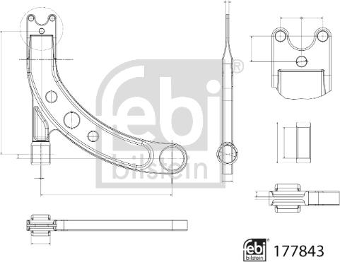 Febi Bilstein 177843 - Neatkarīgās balstiekārtas svira, Riteņa piekare ps1.lv