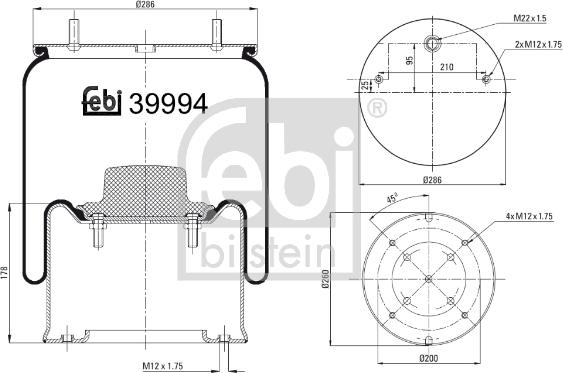 Febi Bilstein 39994 - Pneimoatsperes spilvens, Pneimopiekare ps1.lv