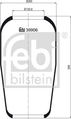 Febi Bilstein 39906 - Pneimoatsperes spilvens, Pneimopiekare ps1.lv