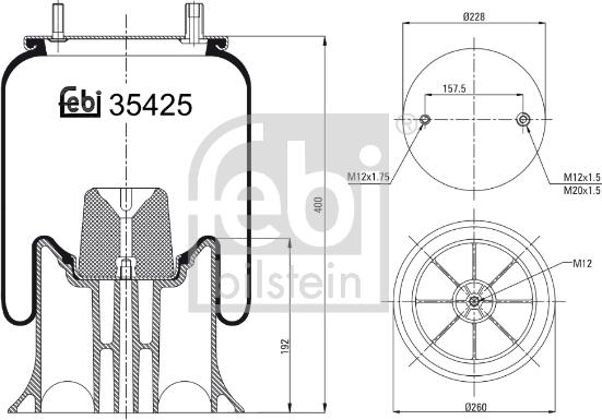 Febi Bilstein 39425 - Pneimoatsperes spilvens, Pneimopiekare ps1.lv