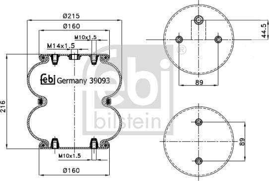 Febi Bilstein 39093 - Pneimoatsperes spilvens, Pneimopiekare ps1.lv