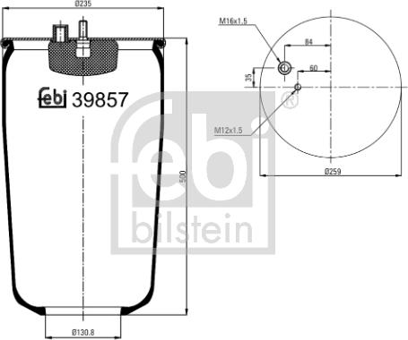 Febi Bilstein 39857 - Pneimoatsperes spilvens, Pneimopiekare ps1.lv